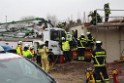 LKW in Rohbau Haus gefahren Huerth Argeles Sur Merstr TK P03